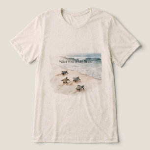 T-shirt En Tri-matière Tortues marines de la côte de l'océan plage