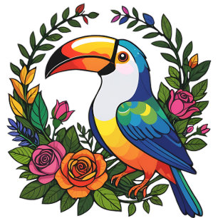 T-shirt En Tri-matière Toucans : Les merveilles aviennes colorées des néo
