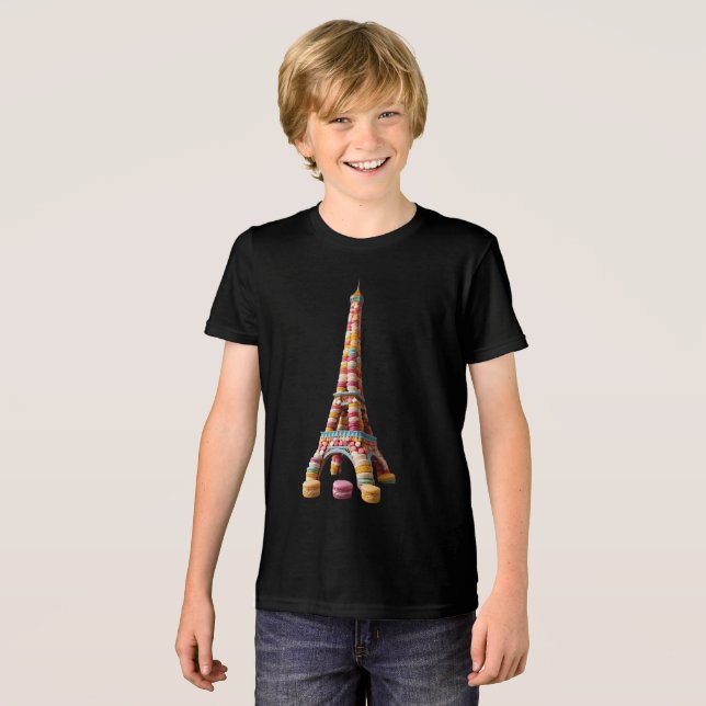 T-shirt En Tri-matière Tour Eiffel de Macaron (Recto plein)