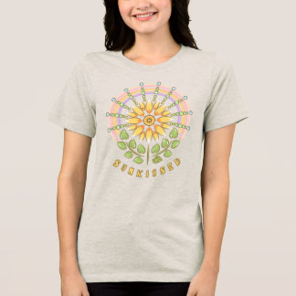 T-shirt En Tri-matière Tournesol ENSOLEILLÉ avec arc-en-ciel