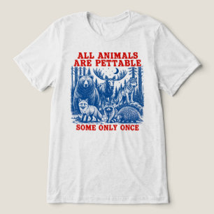 T-shirt En Tri-matière Tous les animaux sont caressables, certains seulem