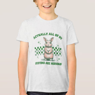 T-shirt En Tri-matière Tous Mes Systèmes Sont Nerveux Bunny Mental Health