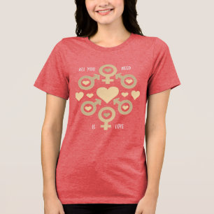 T-shirt En Tri-matière Tout ce dont vous avez besoin est Love Citation cé