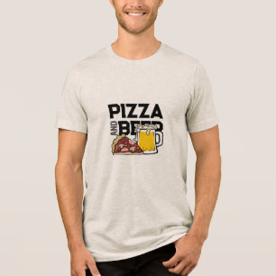 T-shirt En Tri-matière Tout ce que je veux pour Noël est... Pizza et bièr
