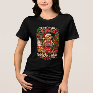 T-shirt En Tri-matière Tout d'abord, je suis un chien de Noël adorable Ch