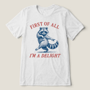T-shirt En Tri-matière Tout D'abord Je Suis Un Mème De Raton Laveur Drôle