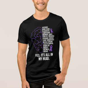 T-shirt En Tri-matière Tout Dans Ma Tête Sensibilisation à l'Épilepsie