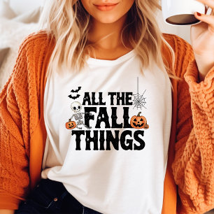 T-shirt En Tri-matière Toutes les Choses Drôles d'Halloween d'Automne