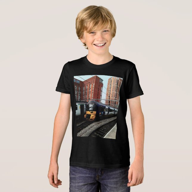 T-shirt En Tri-matière Train à la gare (Recto plein)