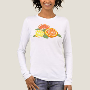 T-shirt En Tri-matière Tranches de Citron Orange Frais