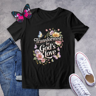 T-shirt En Tri-matière Transformée par la chemise papillon floral d'amour
