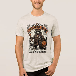 T-shirt En Tri-matière Trash Panda Garage Halloween Repair