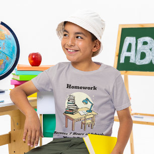 T-shirt En Tri-matière Travail à domicile : Parce que 7 heures d'école ne