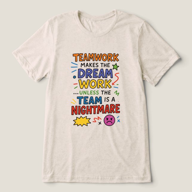 T-shirt En Tri-matière Travail d'équipe (Design Recto)