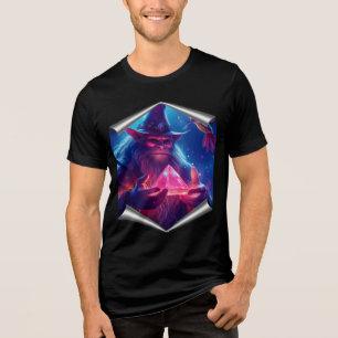 T-shirt En Tri-matière Traversée Avec Pyramide En Verre Brillant Et Colib