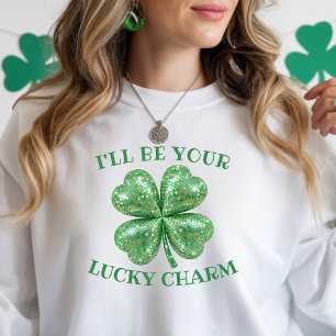 T-shirt En Tri-matière Trèfle boule disco Saint-Patrick Jour de chance