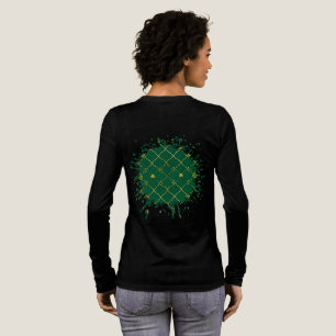 T-shirt En Tri-matière Trèfles Dorés Ciel d'Émeraude