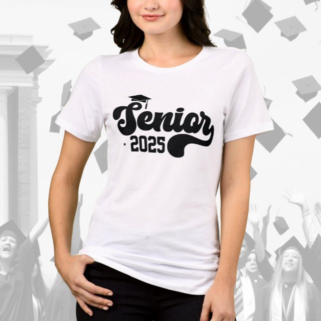 T-shirt En Tri-matière Trendy Senior 2025 Retro (Créateur téléchargé)
