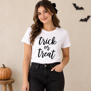 T-shirt En Tri-matière Trick or Treat Écriture Moderne Noire Halloween