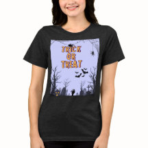 Trick ou traiter Halloween T-shirt femmes, enfants