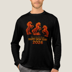 T-shirt En Tri-matière Trois Chevaux de Feu Année du Cheval de Feu 2026