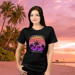 T-shirt En Tri-matière Tropical Beach Trip Custom Palm Tree femmes<br><div class="desc">Cool jumelant les t-shirts tricyblend des femmes de vacances en famille pour une croisière sur l'île. Doté de beaux palmiers face à un joli coucher de soleil de plage rose. Parfait tee - shirt noir personnalisé pour votre séjour d'été à la mer.</div>