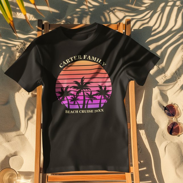 T-shirt En Tri-matière Tropical Island Beach Trip Custom Palm Tree (Créateur téléchargé)