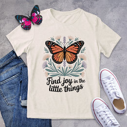 T-shirt En Tri-matière Trouvez la joie dans le papillon Little Things