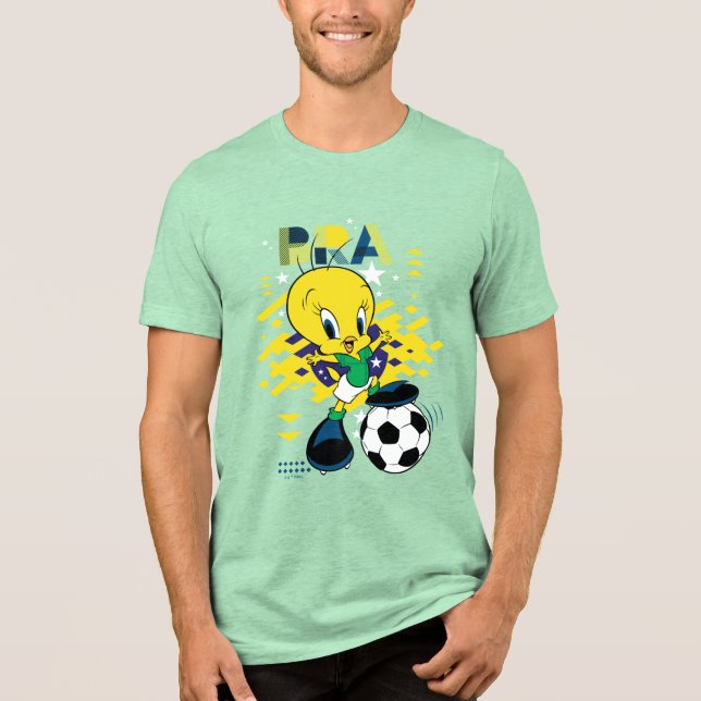 T-shirt En Tri-matière TWEETY™ Team Brazil Soccer Graphic (Recto)