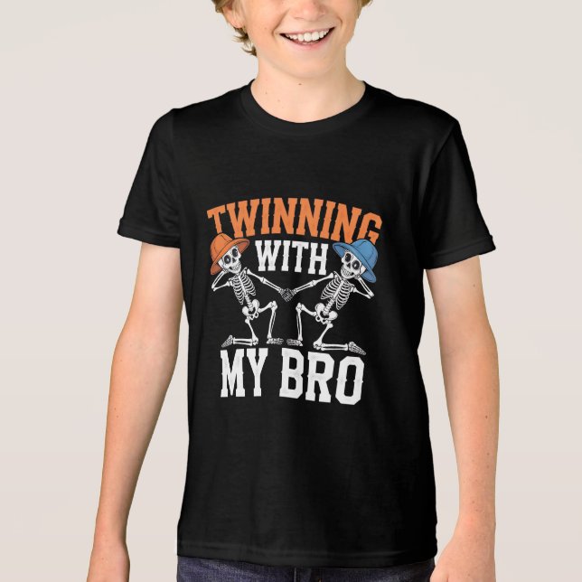 T-shirt En Tri-matière Twinning Halloween Best Friend Matching (Recto)
