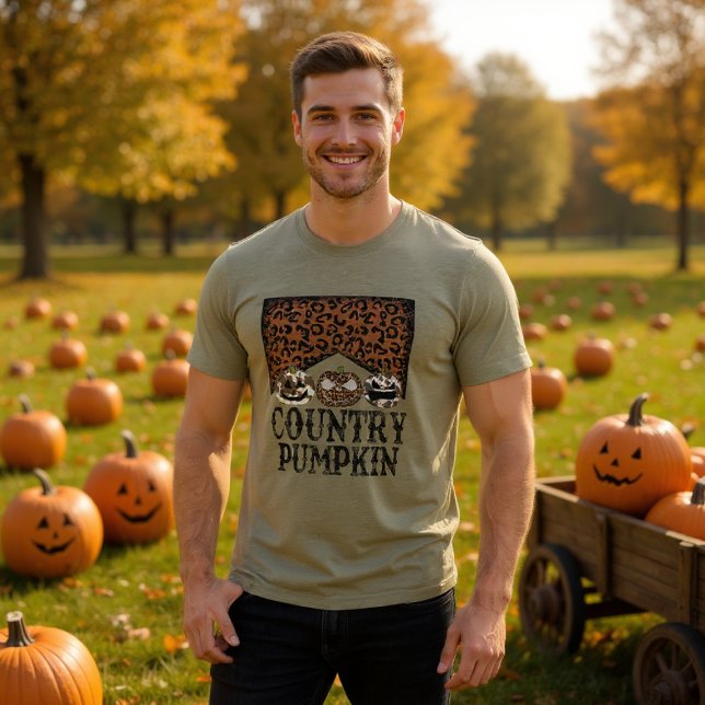 T-shirt En Tri-matière Typographie Citrouille du pays d'Halloween (Créateur téléchargé)