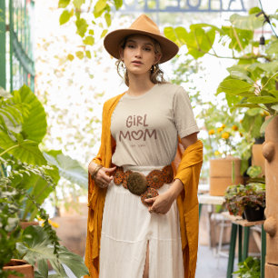 T-shirt En Tri-matière Typographie Cœur Fantaisiste Mocha Fille Maman