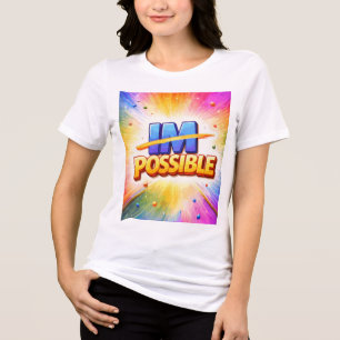 T-shirt En Tri-matière Typographie Colorée Citation Inspirante Possible