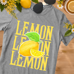 T-shirt En Tri-matière Typographie de citron tendance jaune citrus