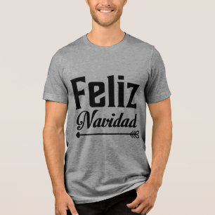 T-shirt En Tri-matière Typographie Flèche Feliz Navidad