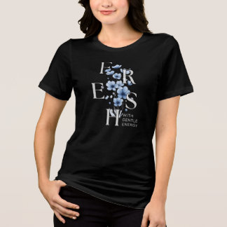 T-shirt En Tri-matière Typographie florale fraîche Art botanique de fleur