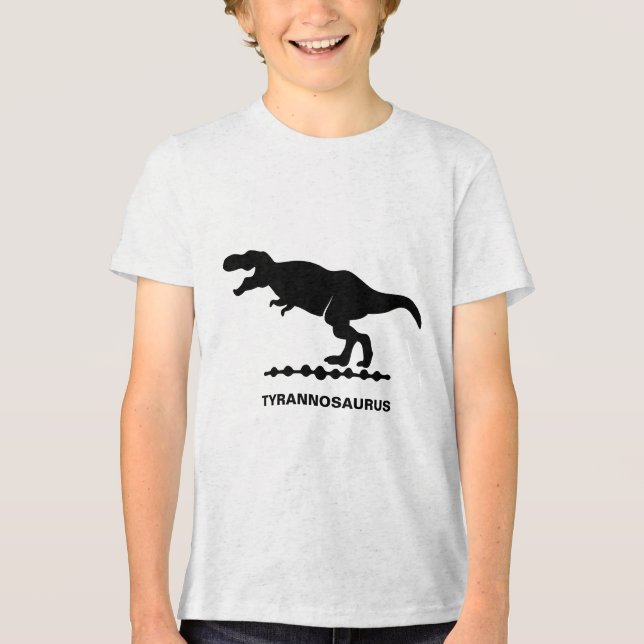 T-shirt En Tri-matière Tyrannosaurus Dinosaure Silhouette (Recto)