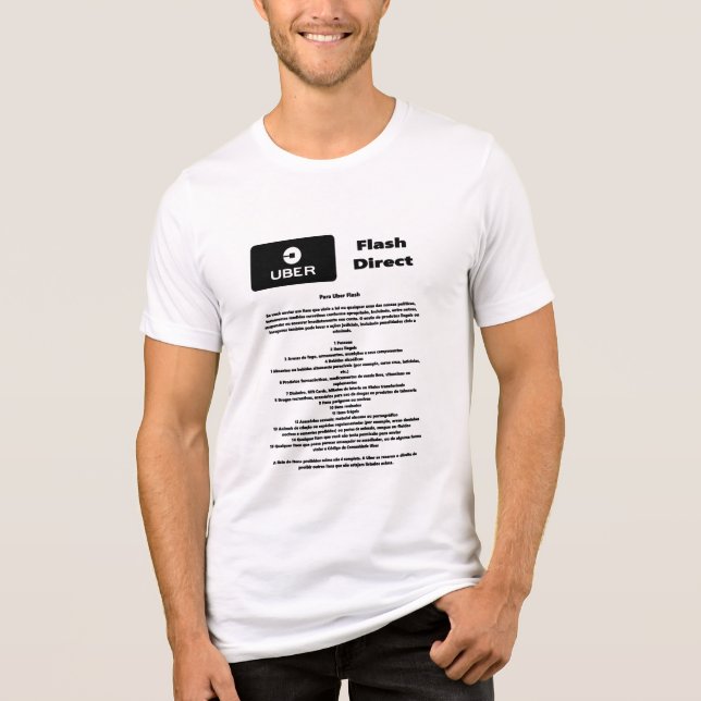 T-shirt En Tri-matière Uber Flash Direct Diretrizes (Recto)
