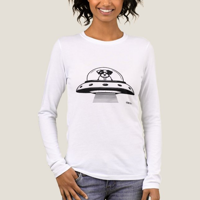 T-SHIRT  EN TRI-MATIÈRE UFO PETS  (Recto)
