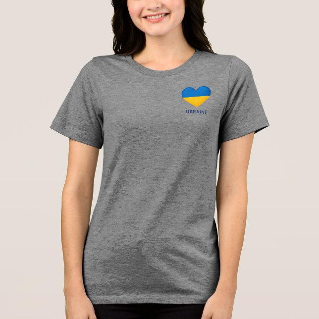 T-shirt En Tri-matière Ukraine. Heart. Love to Ukraine. Support.  (Recto)