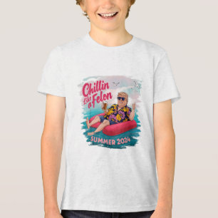 T-shirt En Tri-matière Un Chillin Comme Un Felon Drôle Trump Pour Le Prés
