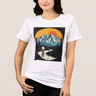 T-shirt En Tri-matière Un cycliste en chemise blanche