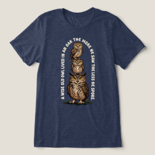 T-shirt En Tri-matière Un empilement de hiboux sages