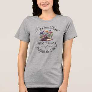 T-shirt En Tri-matière Un grand livre ravit floral
