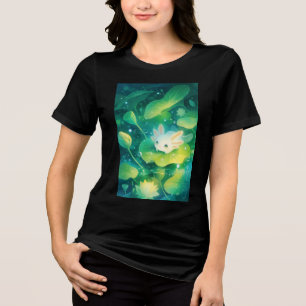 T-shirt En Tri-matière Un pré de pétales Axolotl Étang secret