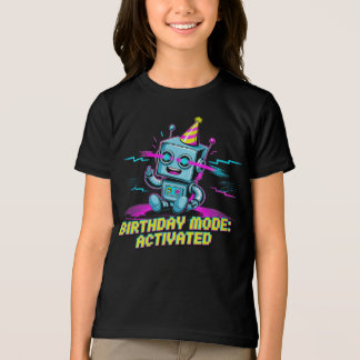 T-shirt En Tri-matière Un robot mignon activé mode fête d'anniversaire