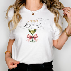T-shirt En Tri-matière Un Tini Un Peu Plus Ancien Martini Rose Bow
