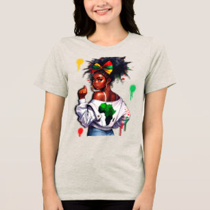 T-shirt En Tri-matière Une Ado afro-américaine célèbre son héritage