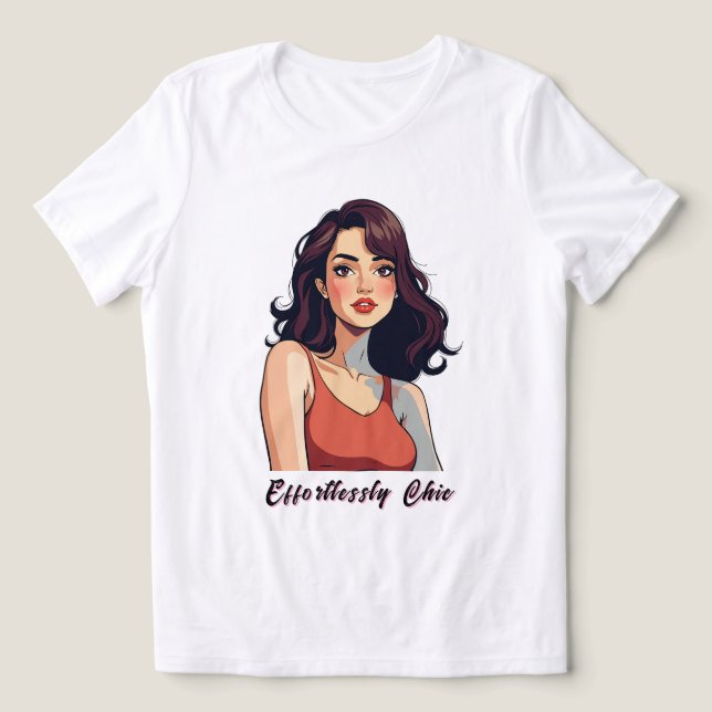 T-shirt En Tri-matière Une beauté confiante - Chic et élégant (Design Recto)