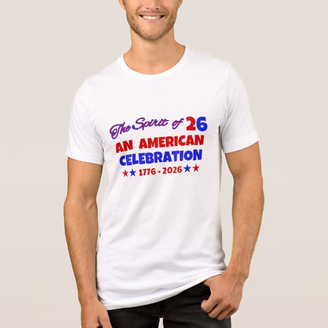 T-SHIRT  EN TRI-MATIÈRE UNE CÉLÉBRATION AMÉRICAINE : L'ESPRIT DU 26 (Recto)